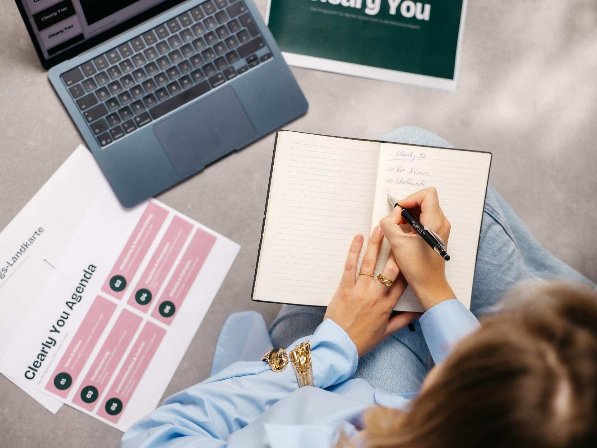 Clearly You Arbeitsmaterial und Notizbuch